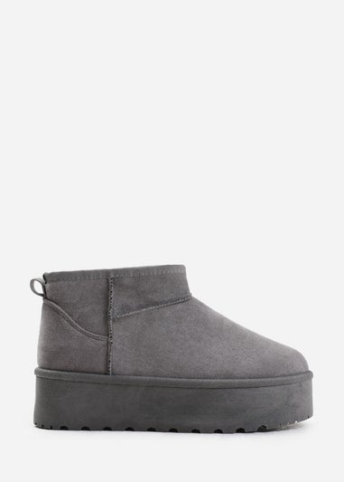 Where's That From Zyla Grey Faux-Suede Fur Lining Slipper Boots