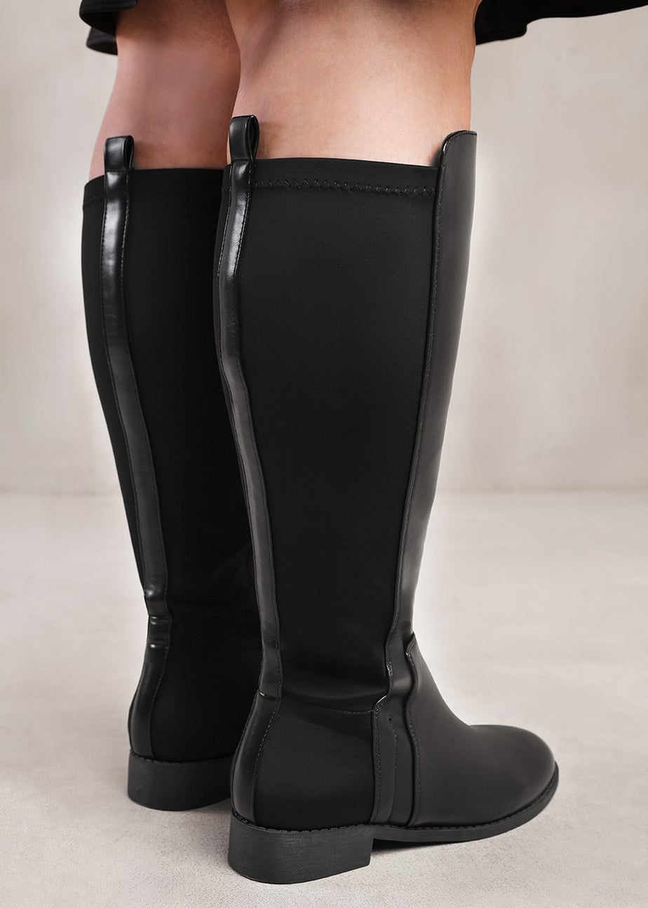 Where's That From Parker Black Wide Calf Knee High Boots