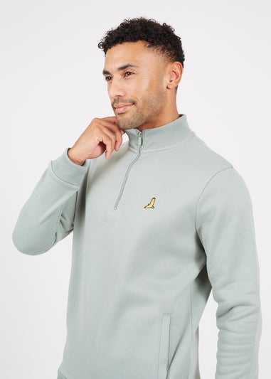 Brave Soul Green 2 Pack Quarter Zip Jumpers