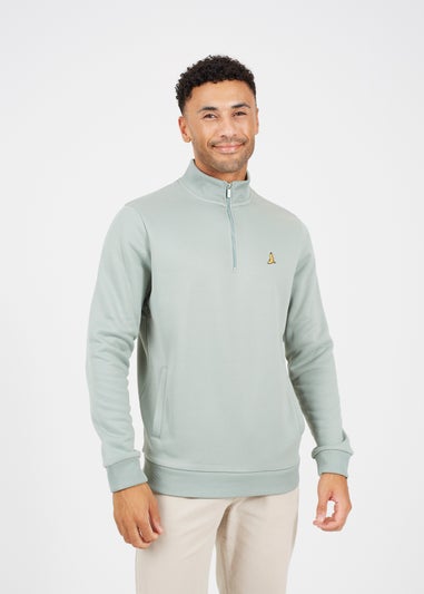 Brave Soul Green 2 Pack Quarter Zip Jumpers