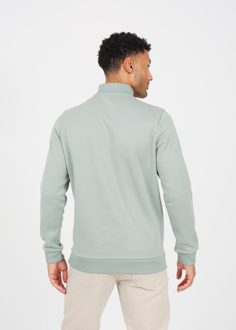 Brave Soul Green 2 Pack Quarter Zip Jumpers