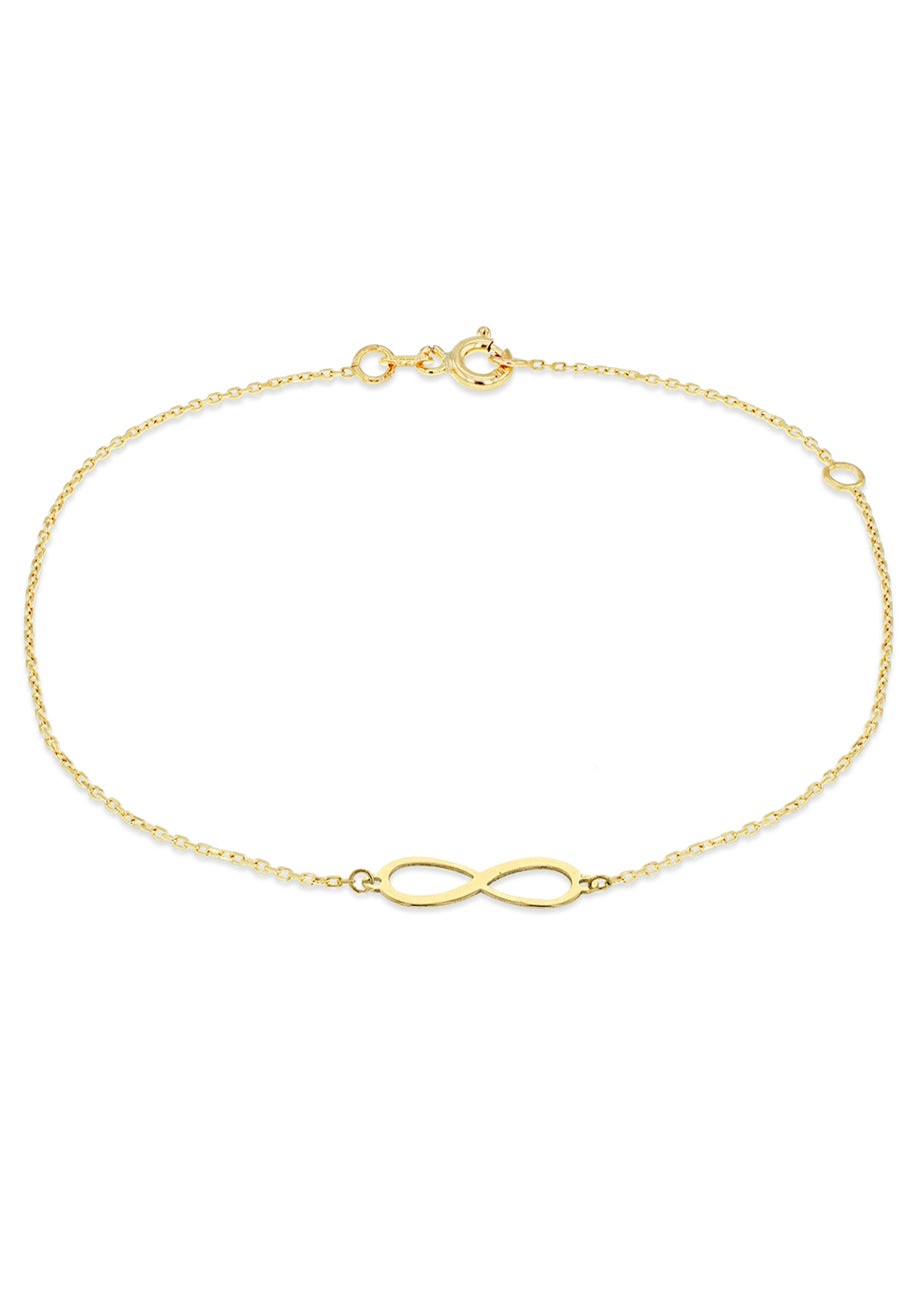 Golden Moments 9ct Yellow Gold 'Infinity' Bracelet