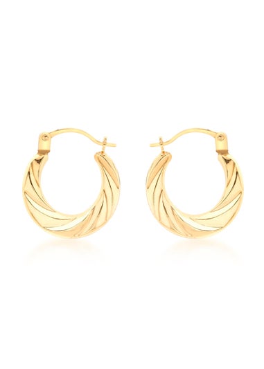 Golden Moments 9ct Yellow Gold Mini Twist Hoops