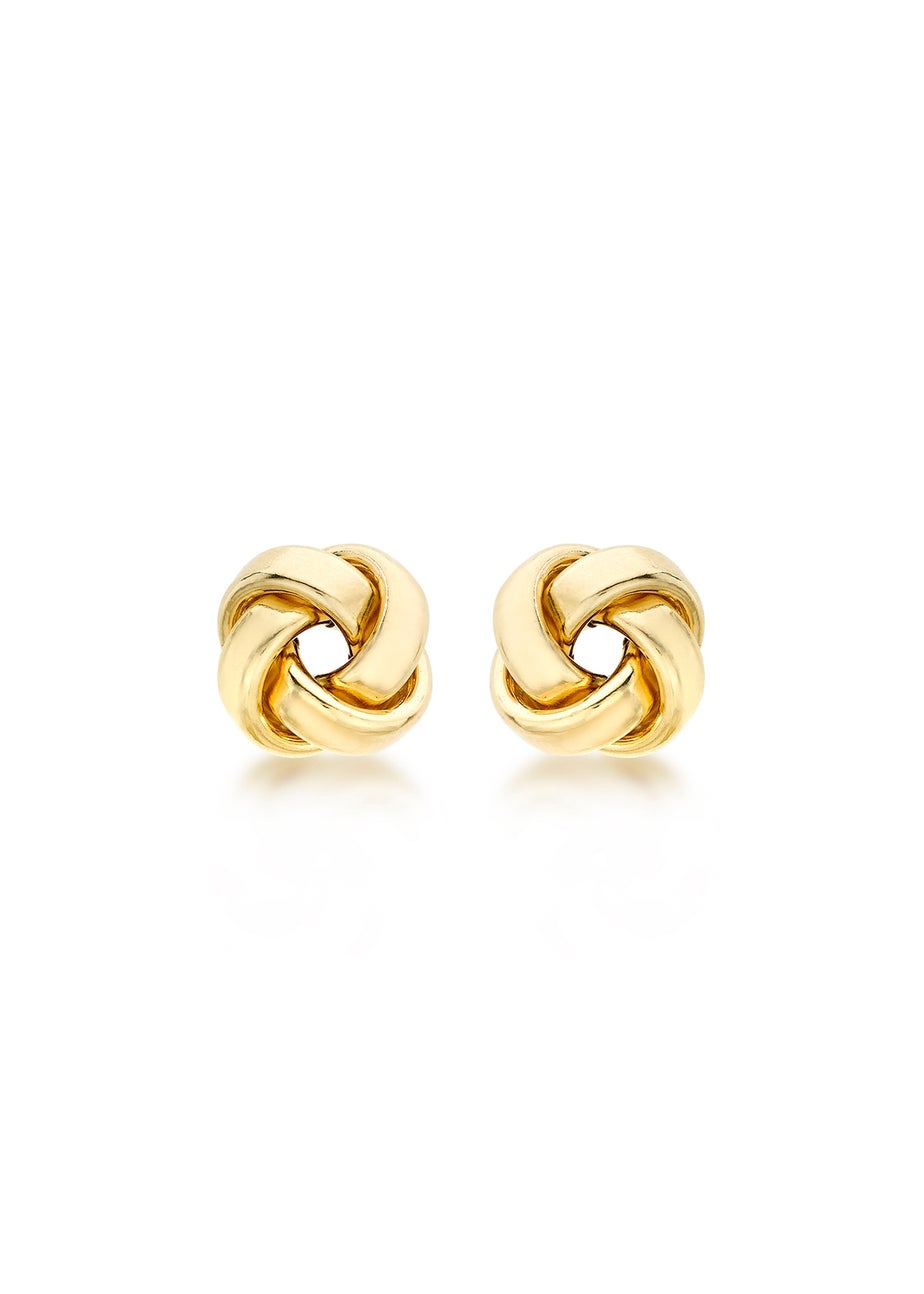 Golden Moments 9ct Yellow Gold Knot Stud Earrings