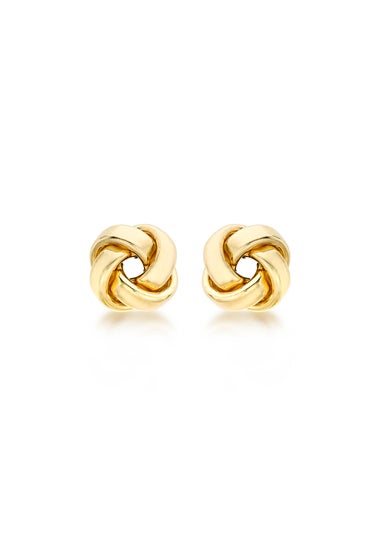 Golden Moments 9ct Yellow Gold Knot Stud Earrings
