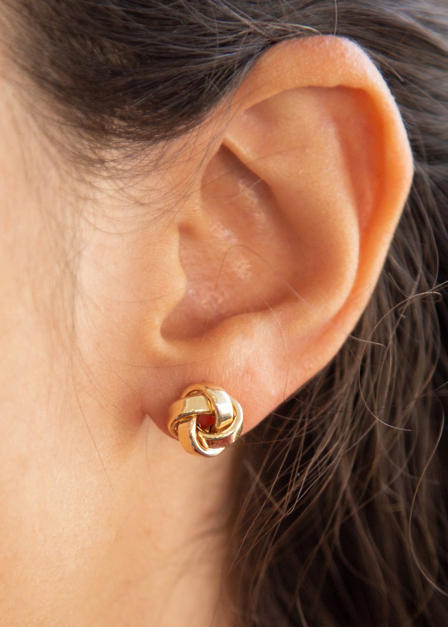 Golden Moments 9ct Yellow Gold Knot Stud Earrings