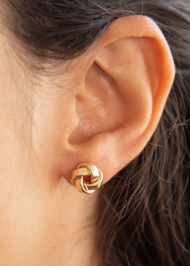 Golden Moments 9ct Yellow Gold Knot Stud Earrings