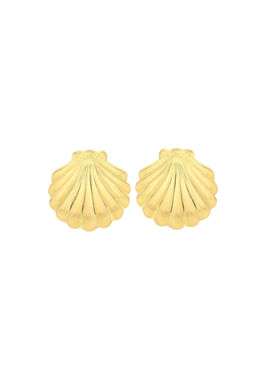 Golden Moments 9ct Yellow Gold Shell Stud Earrings