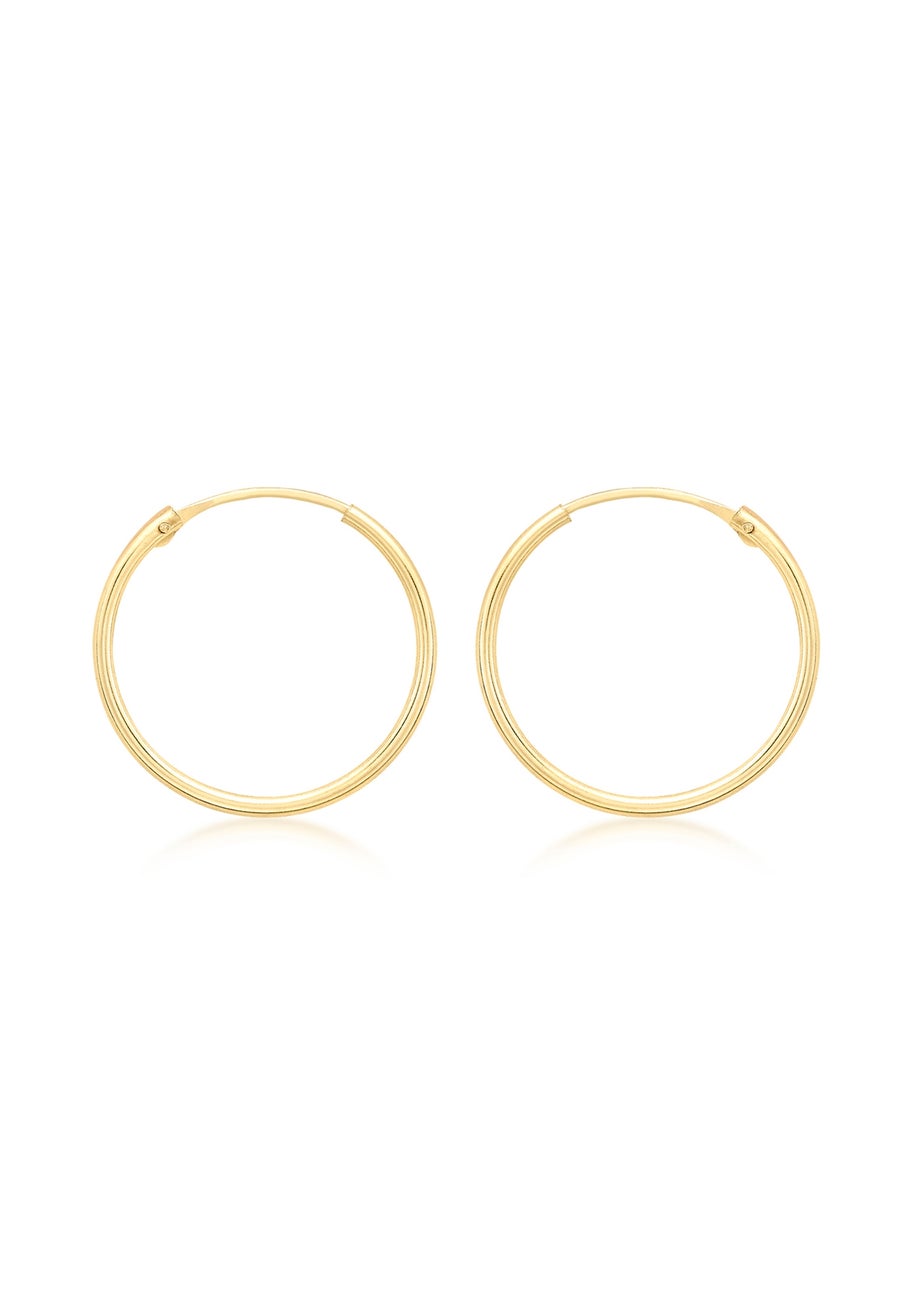 Golden Moments 9ct Yellow Gold Sleeper Hoop Hoops