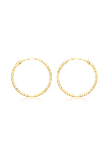 Golden Moments 9ct Yellow Gold Sleeper Hoop Hoops