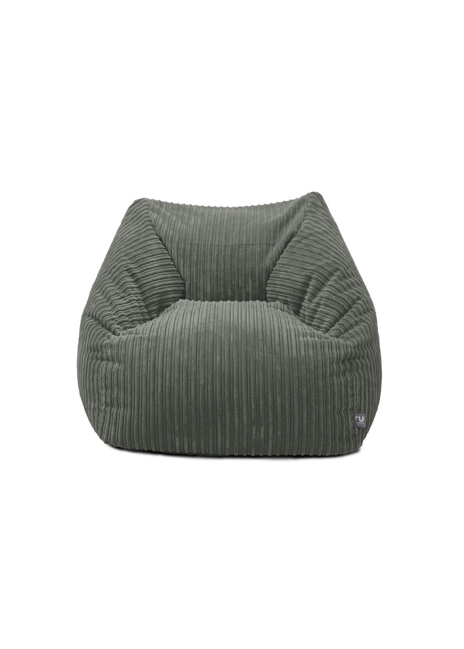 rucomfy Jumbo Cord Large Snuggle Chair Slate Beanbag