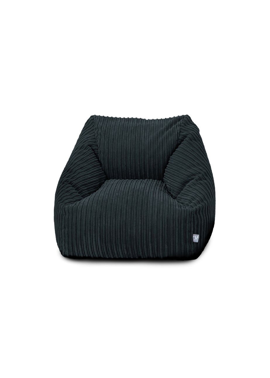 rucomfy Jumbo Cord Big Kids Snuggle Chair Navy Beanbag