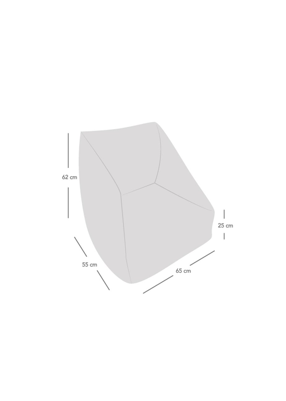 rucomfy Jumbo Cord Big Kids Snuggle Chair Ivory Beanbag