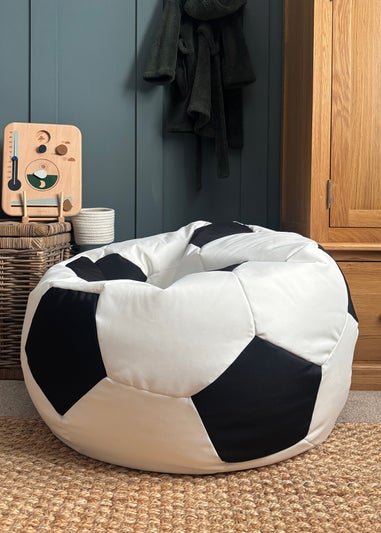 rucomfy Black/White Kids Outdoor Football Beanbag