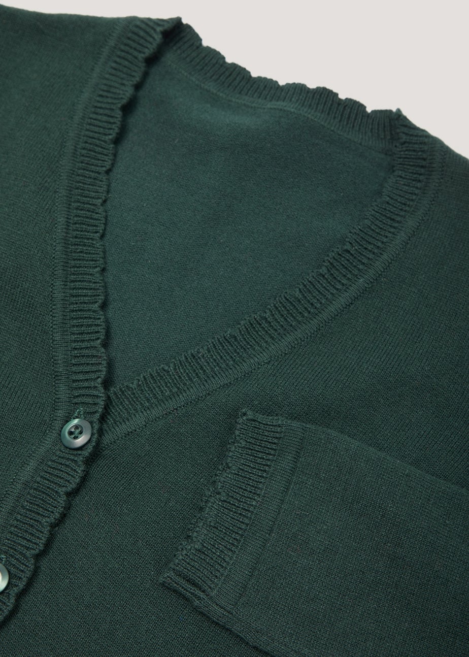 Girls 2 Pack Green School Cardigans (3-13yrs)