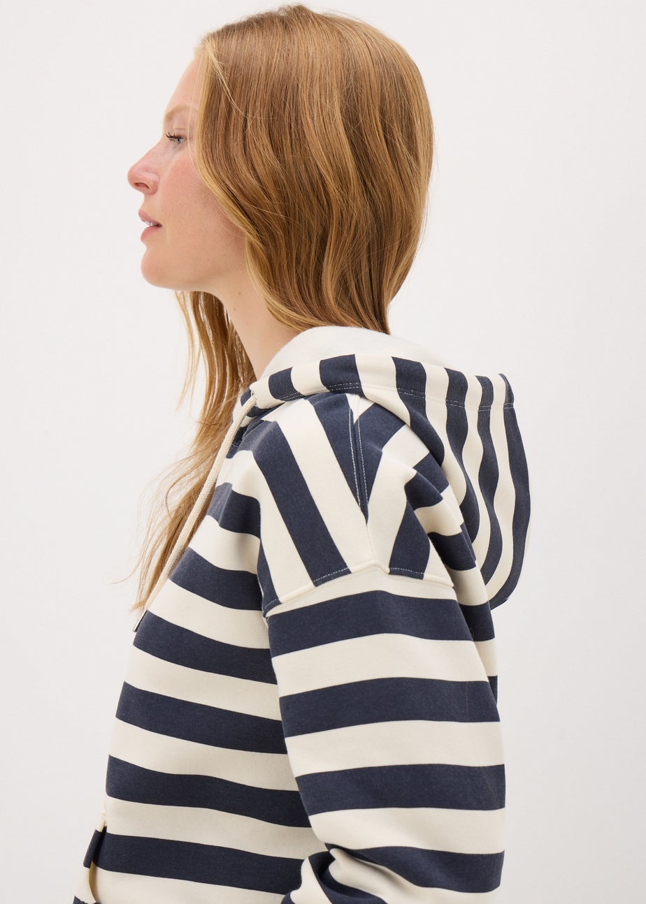 Navy Stripe Hoodie
