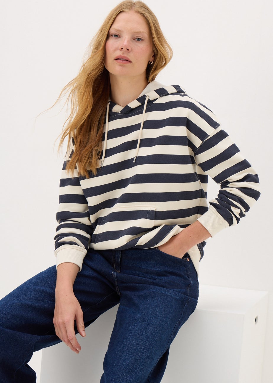 Navy Stripe Hoodie