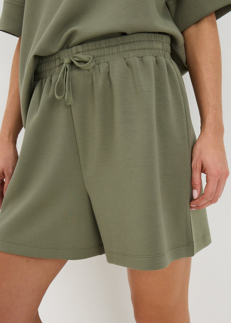 Khaki Super Soft Co Ord Shorts