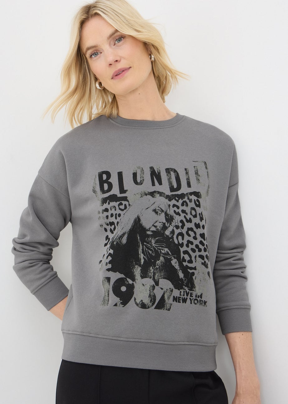 Grey Blondie Animal Print Sweatshirt
