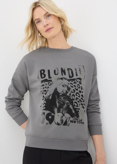 Grey Blondie Animal Print Sweatshirt