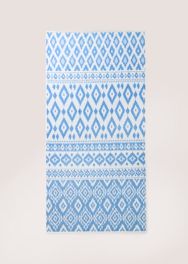 Blue Pattern Beach Towel