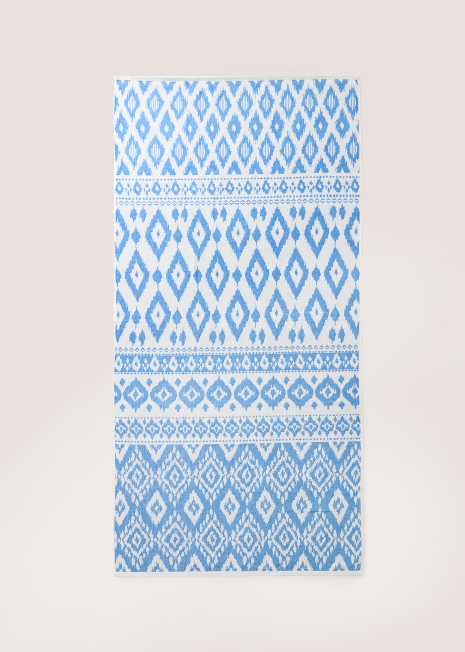 Blue Pattern Beach Towel