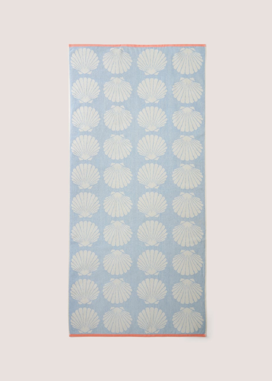 Blue Shell Beach Towel