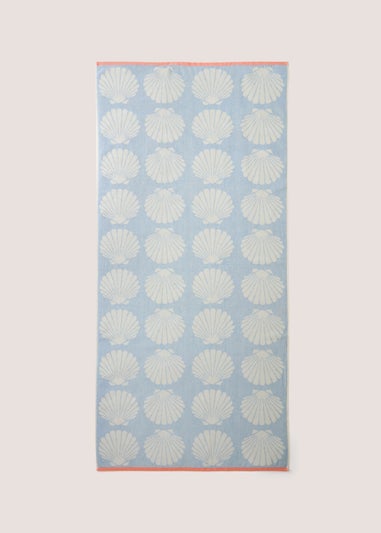 Blue Shell Beach Towel