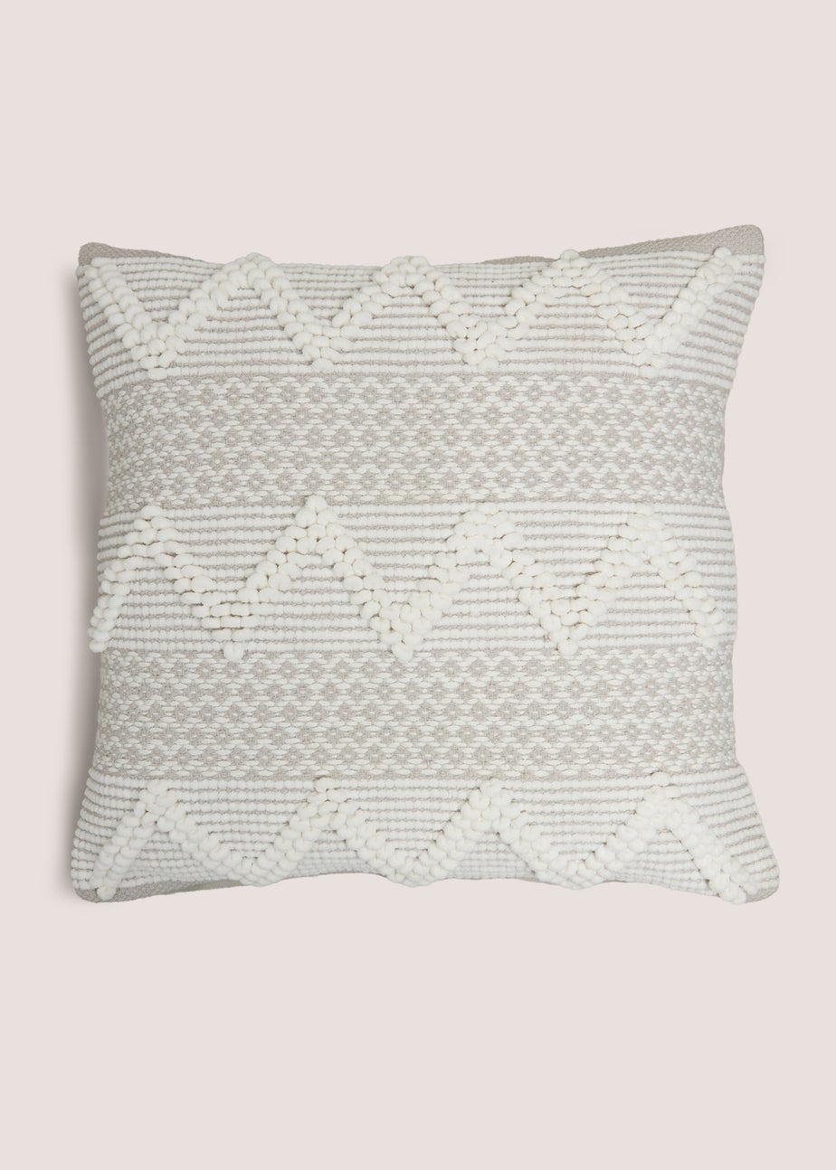 Grey Bobble Woven Cushion