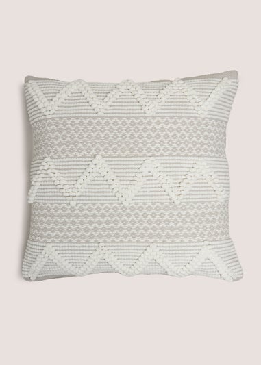 Grey Bobble Woven Cushion