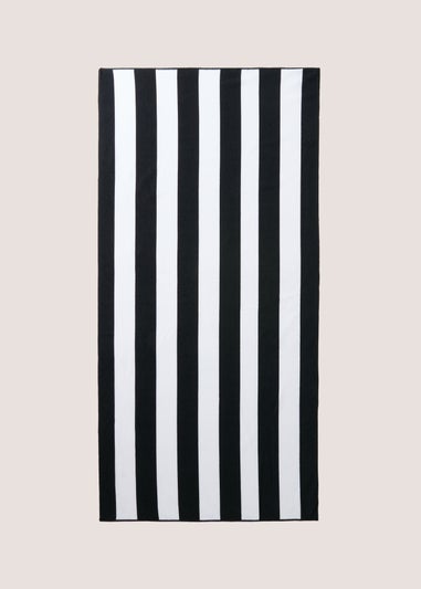 Black Stripe Beach Towel
