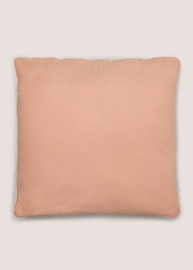 Coral Bobble Stripe Cushion