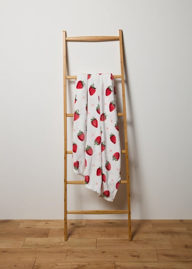 Strawberry Print Throw