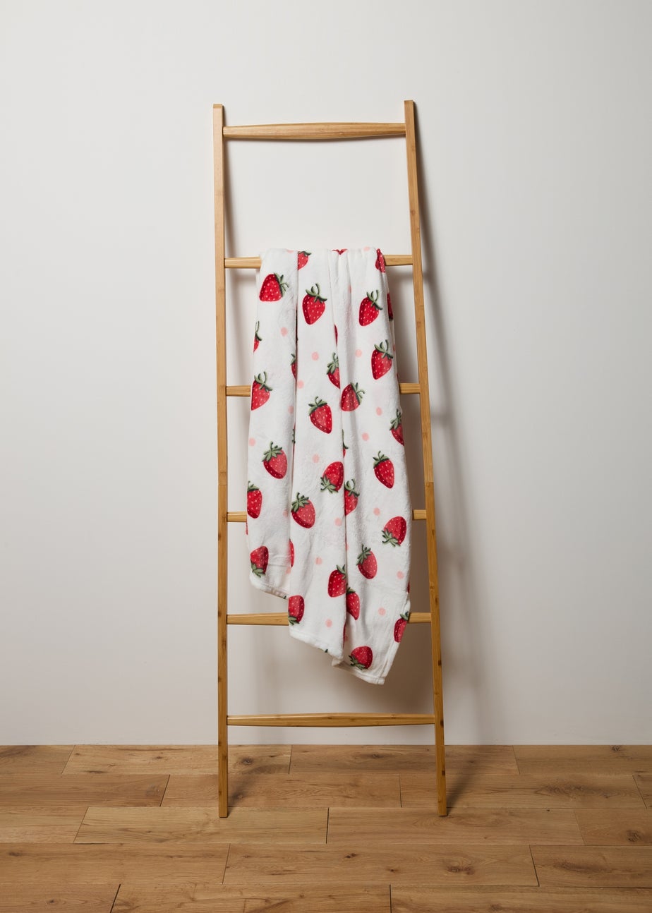 Strawberry Print Throw