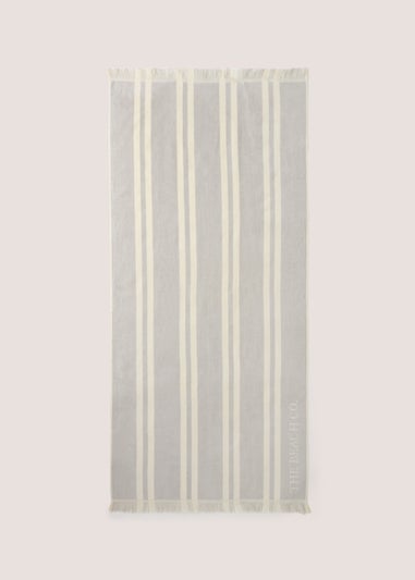 Grey Stripe Beach Towel