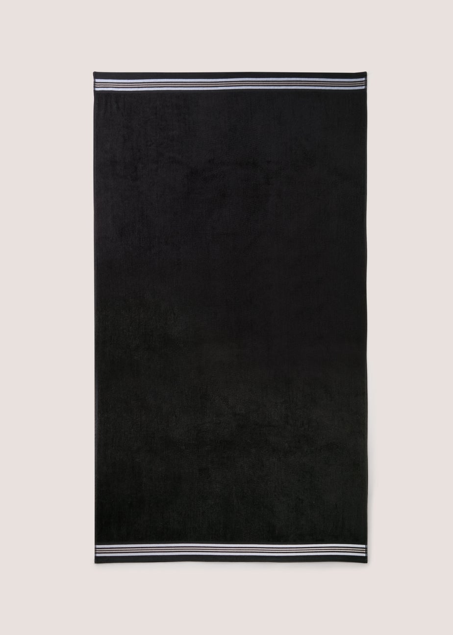 Black Stripe Extra Large Beach Towel