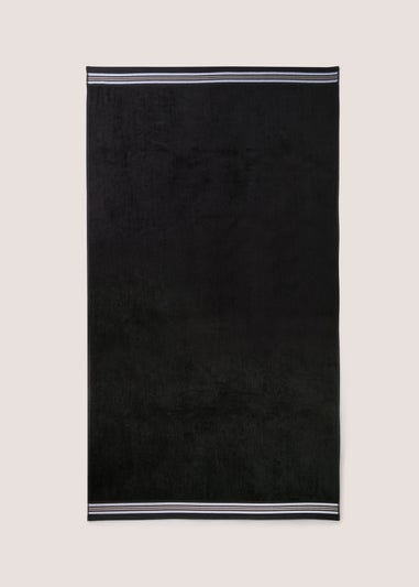 Black Stripe Extra Large Beach Towel
