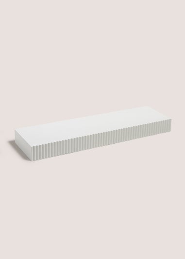 White Ribbed Edge Shelf