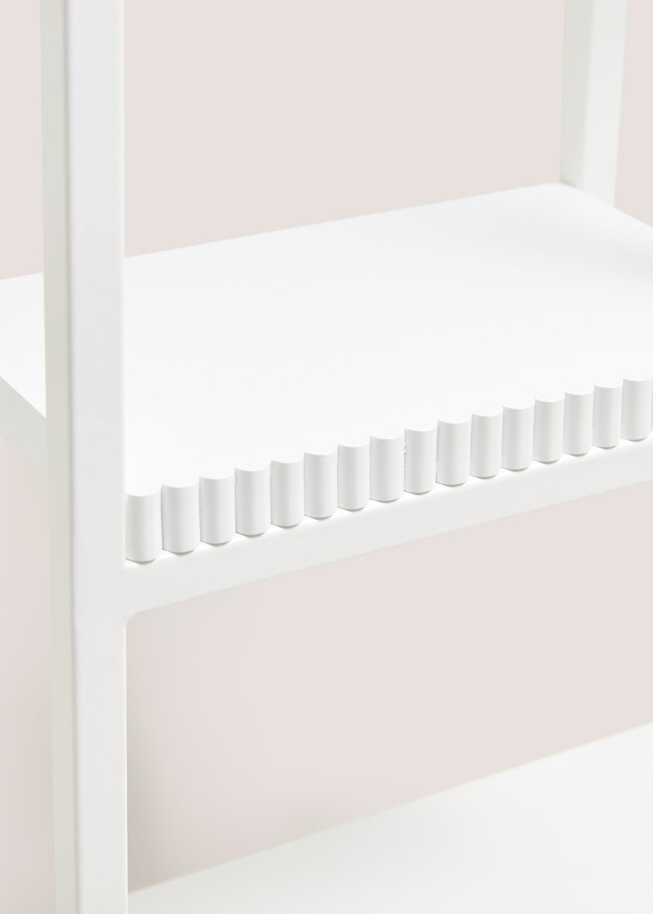 White Ribbed Edge Multi Shelf