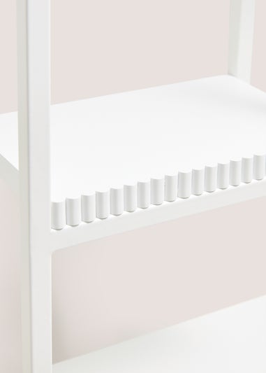 White Ribbed Edge Multi Shelf