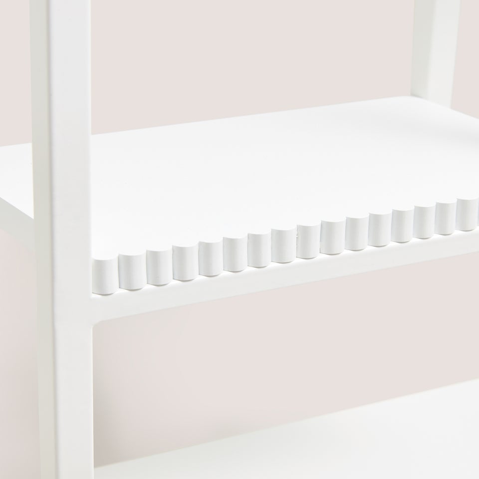 White Ribbed Edge Multi Shelf
