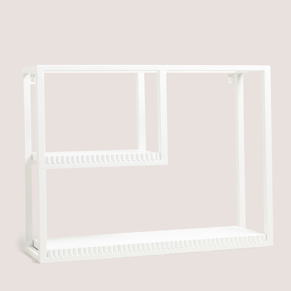 White Ribbed Edge Multi Shelf