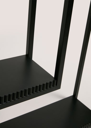 Black Ribbed Edge Multi Shelf