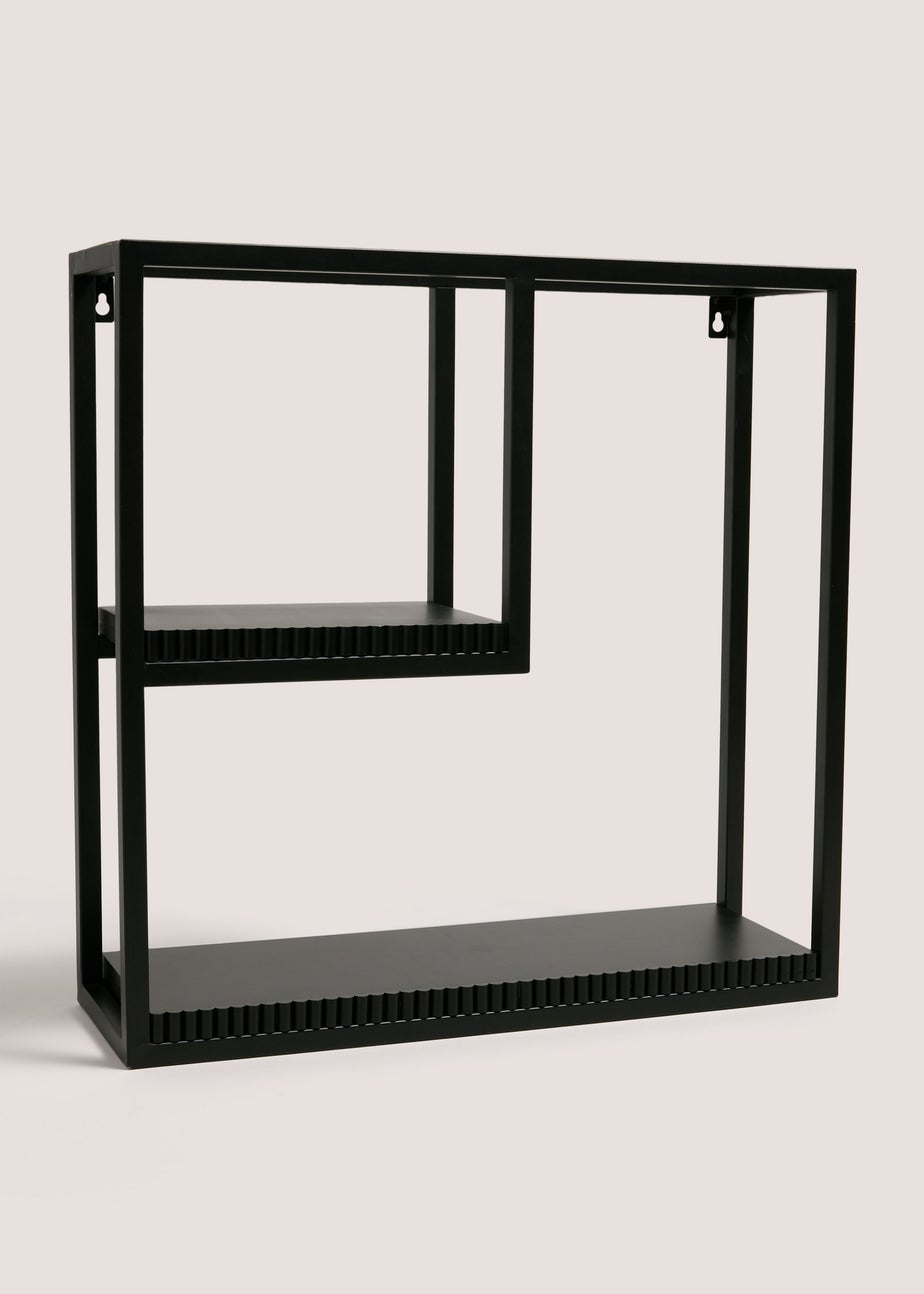 Black Ribbed Edge Multi Shelf