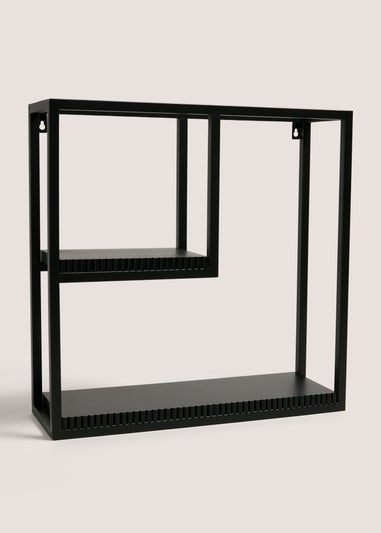 Black Ribbed Edge Multi Shelf