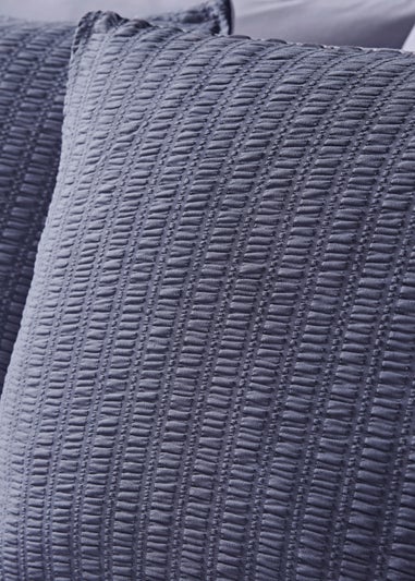 Blue Stripe Seersucker Duvet Set