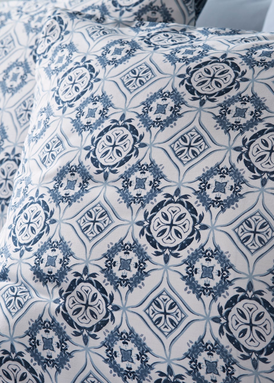 Blue Tile Duvet Set