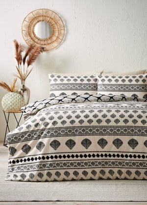 Natural Art Deco Fan Duvet Set