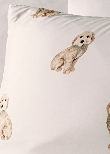 Cream Cockapoo Printed Duvet Set