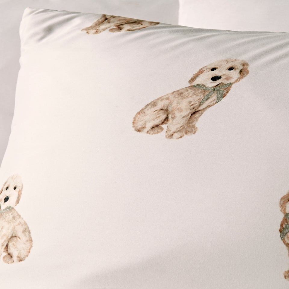 Cream Cockapoo Printed Duvet Set